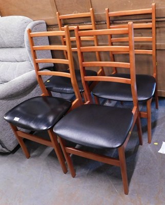 Lot 1596 - A set of four matching mid century dining...