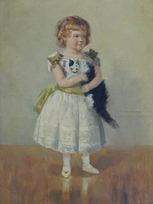 Lot 278 - George Paice (1854-1925). Young girl holding a...