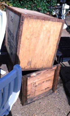 Lot 1655 - Two wooden tea chests.