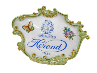 Lot 45 - A Herend of Hungary porcelain retail...