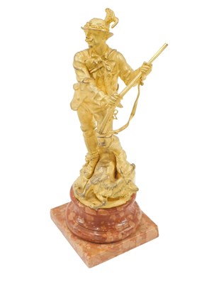 Lot 33 - K Slerrer (1844-1918). A gilded bronze figure...