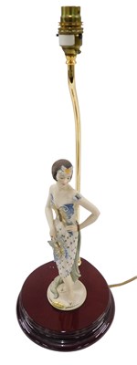 Lot 457 - A Florence Ninette table lamp, 56cm high, boxed.