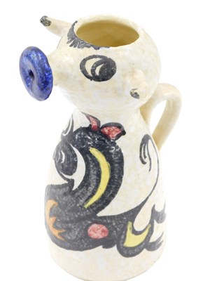 Lot 469 - A 20thC studio pottery cow jug, possibly...