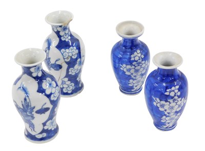 Lot 478 - Four miniature Oriental bud vases, comprising...