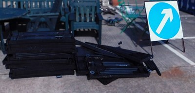 Lot 1664 - A quantity of black plastic self assembly...