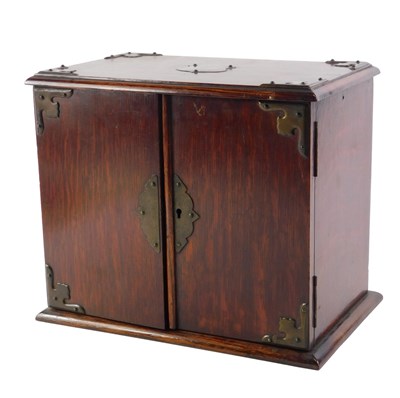 Lot 395 - A late 19thC mahogany smoker's cabinet, with...