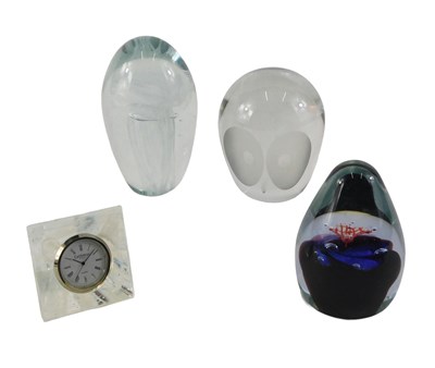 Lot 441 - Four 20thC glass paperweights, comprising an...