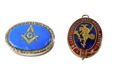Lot 15 - Two items of Masonic items, comprising a Mark...