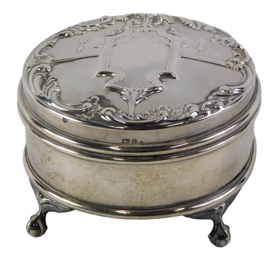 Lot 569 - A Victorian silver jewellery box, with bow and...