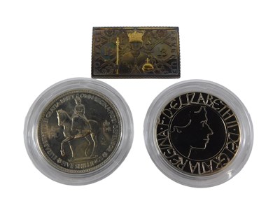 Lot 600 - A Coronation Anniversary Ingot and Crown...