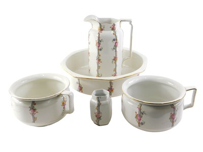 Lot 172 - A Burleighware washstand set, comprising two...