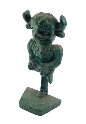 Lot 178 - A cast Lincoln imp, painted green, 33cm high.