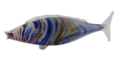 Lot 181 - A Murano style large glass fish, 52cm wide.