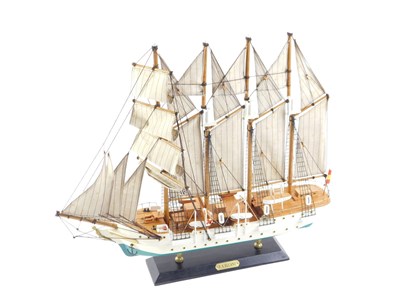 Lot 182 - A Leonardo JS Elcano model ship, boxed.