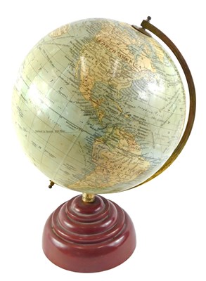 Lot 200 - A 20thC tabletop electric globe, 36cm high.