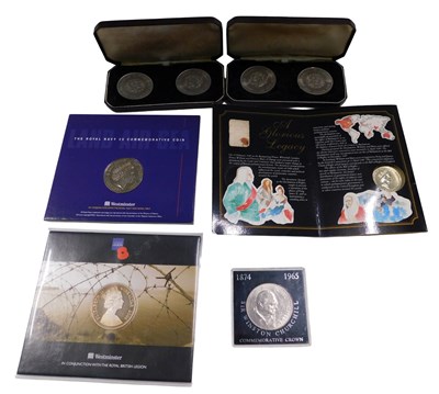Lot 652 - Mixed collectors coins, comprising Churchill...