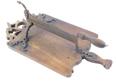 Lot 237 - An 18thC French iron bread or baguette cutter,...