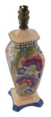 Lot 245 - A Crown Ducal Charlotte Rhead style table lamp,...
