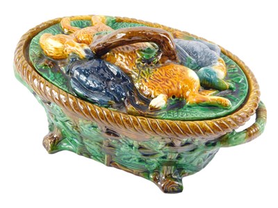 Lot 260 - A modern Majolica game dish, with a cabbage...