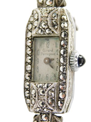 Lot 536 - A marcasite Girard-Perregaux lady's cocktail...