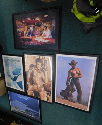 Lot 2228 - Five various posters, comprising cowboy,...