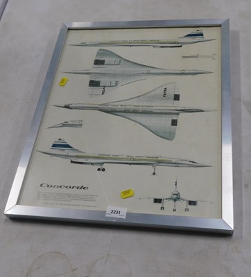 Lot 2231 - An Arthur Sturgess Concorde print.