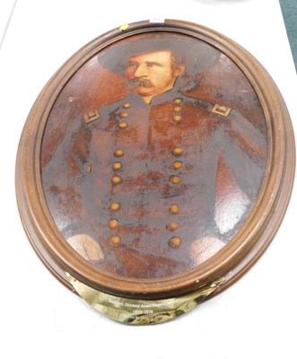 Lot 2232 - An overpainted print of a military gentleman,...