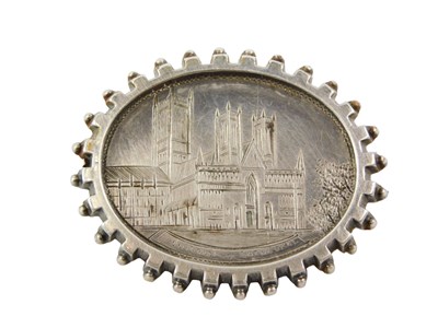 Lot 95 - A silver Lincoln Cathedral brooch, on...