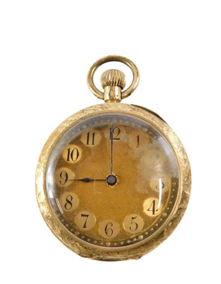 Lot 96 - A fob watch, with numeric ribbed dial and...