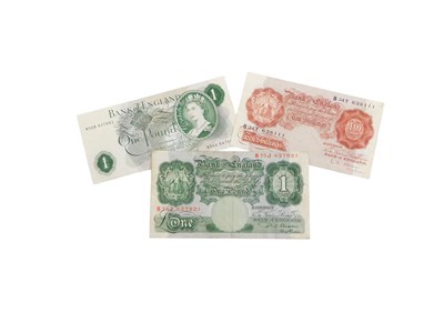 Lot 625a - Three Bank of England banknotes, comprising a...