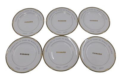 Lot 724A - Six Wedgwood Cunard collectors plates.