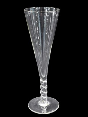 Lot 693 - An oversized glass wine flute, with tapering...