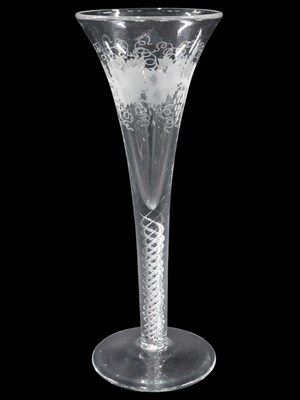 Lot 696 - An oversized ale wine glass, the bowl...