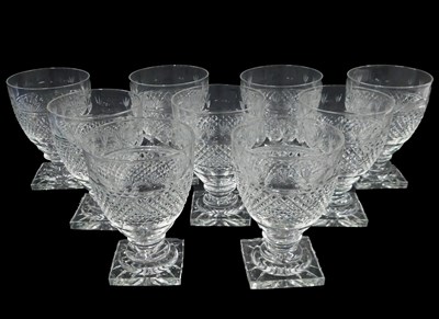 Lot 700 - A set of nine late 19th/early 20thC cut glass...