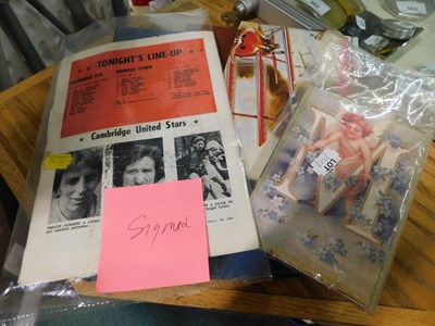 Lot 2192 - A signed football programme and collection of...