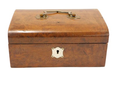Lot 708 - A Victorian walnut jewellery box, the domed...