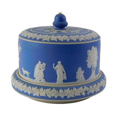 Lot 719 - A Wedgwood type Samuel Lear blue Jasperware...