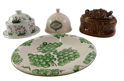 Lot 732 - A Portmeirion brown glazed game pie dish, a...
