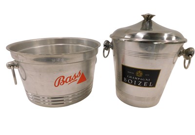 Lot 747 - An aluminium two handled ice bucket, stamped...
