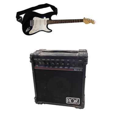 Lot 774 - A Sunn mustang electric guitar, in black and...