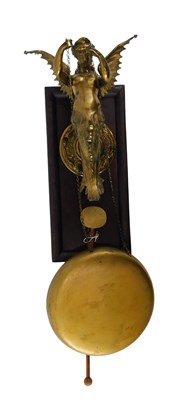 Lot 760 - A late 19thC wall mounted gong, the gilt metal...