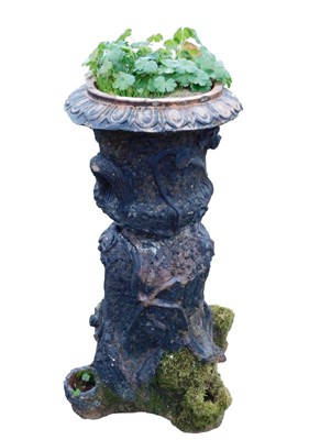Lot 768 - A Victorian stoneware grotto type garden...