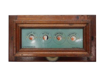 Lot 805 - A servant's bell board, stamped I Stephenson...