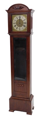 Lot 784 - A grandmother clock, in a mahogany case, with...
