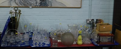 Lot 2259 - Glassware, to include decanter, sherry glasses,...