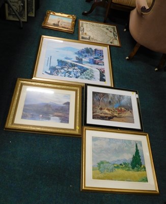 Lot 2287 - Pictures and prints, to include oil on board...