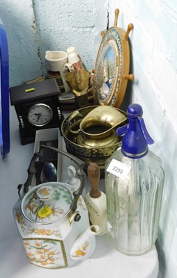 Lot 2250 - Brassware, to include jug, two handled bowl,...