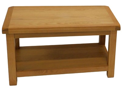 Lot 884 - A light oak two tier occasional or coffee...