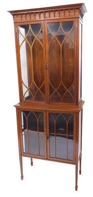 Lot 892 - An Edwardian satinwood display cabinet, the...