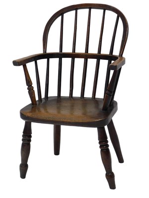 Lot 893 - A late 19th/early 20thC child's Windsor stick...